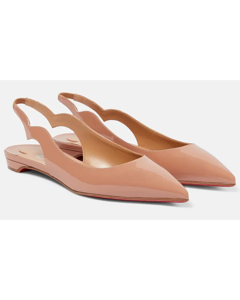 Christian Louboutin Ballerine slingback in vernice Beige