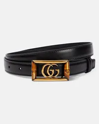 Gucci Cintura Double G in pelle Nero