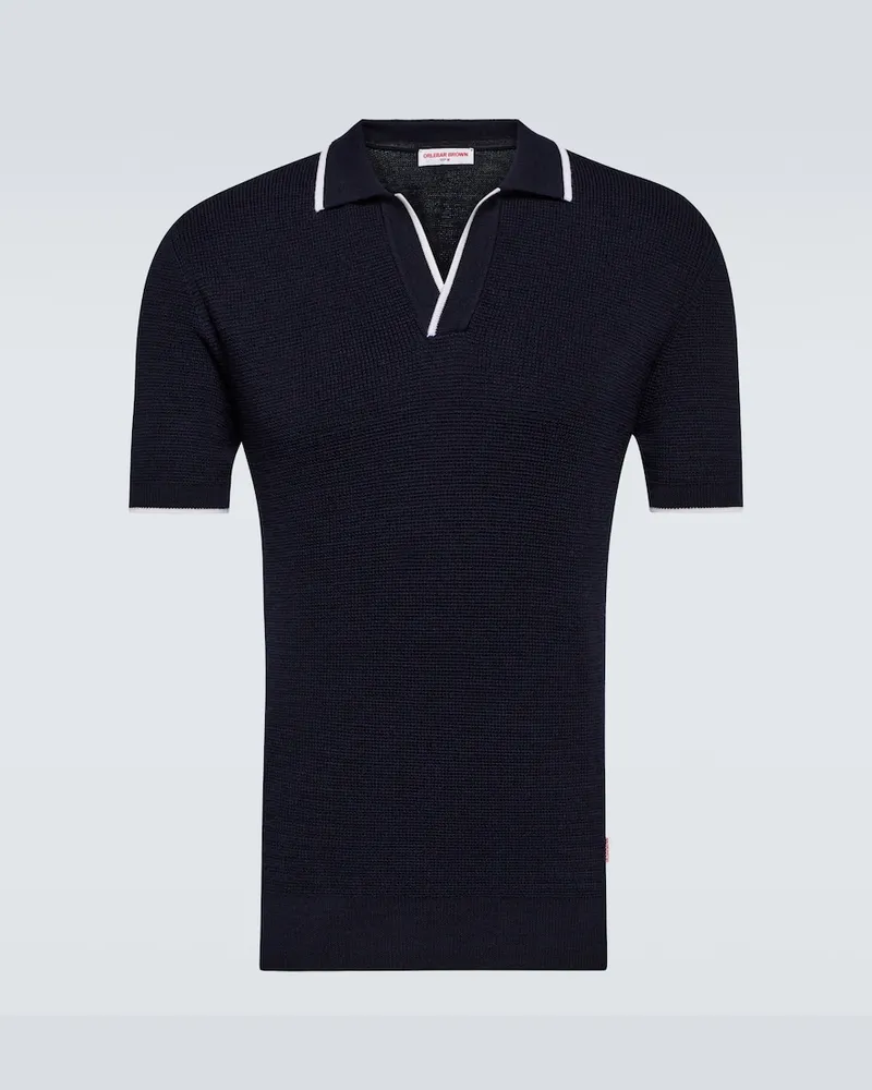 Orlebar Brown Polo Horton in lana Blu