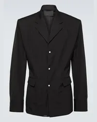 Prada Blazer monopetto in cotone Nero