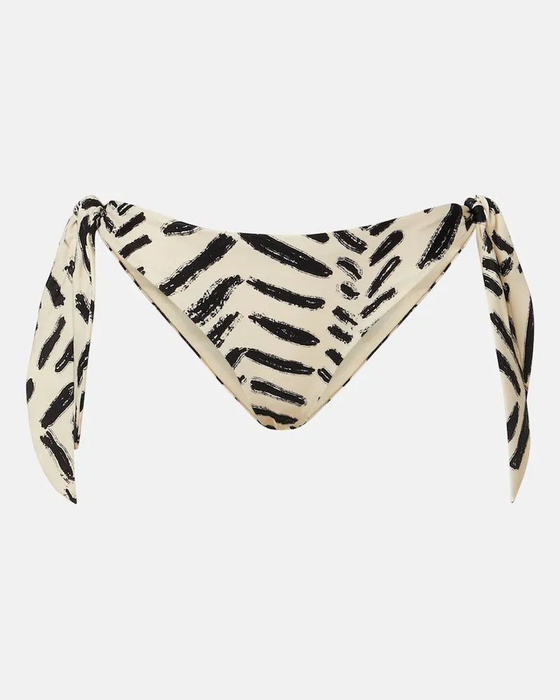 Johanna Ortiz Slip bikini con stampa Beige