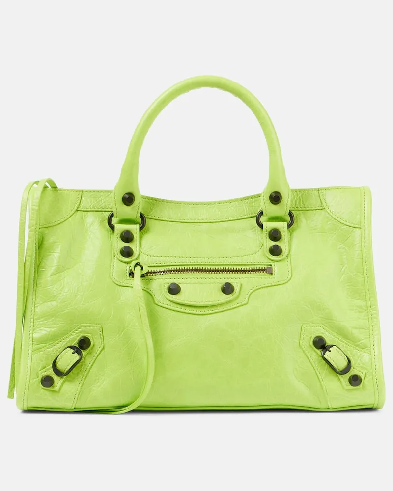 Balenciaga Borsa Le City Small in pelle Verde