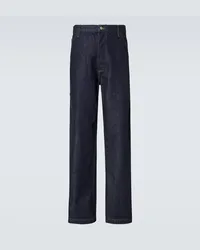 Dries van Noten Jeans regular a vita media Blu