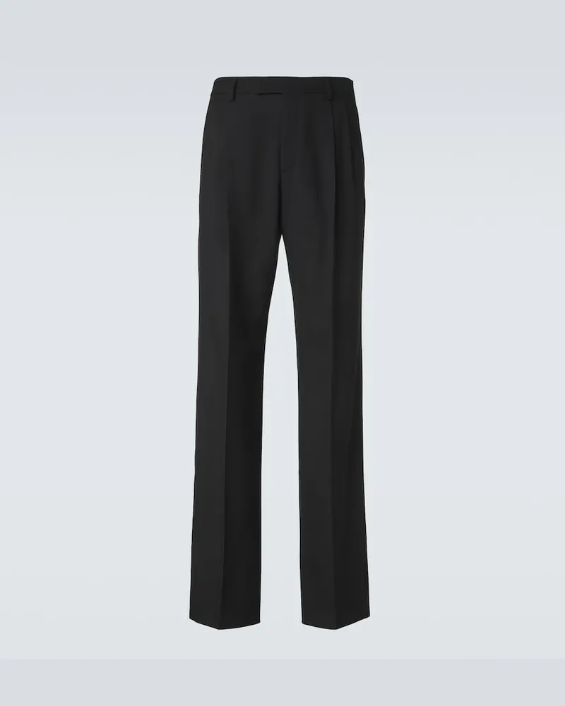 Valentino Garavani Pantaloni regular in lana vergine Nero