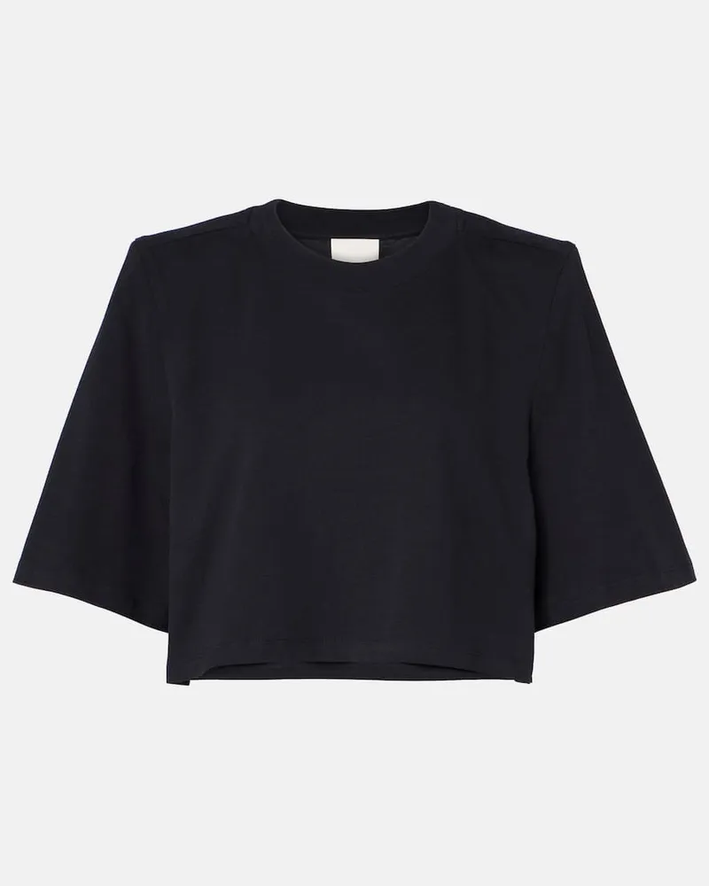Isabel Marant T-shirt cropped Zaely in jersey Nero