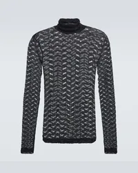 Dries van Noten Lupetto in maglia traforata Nero