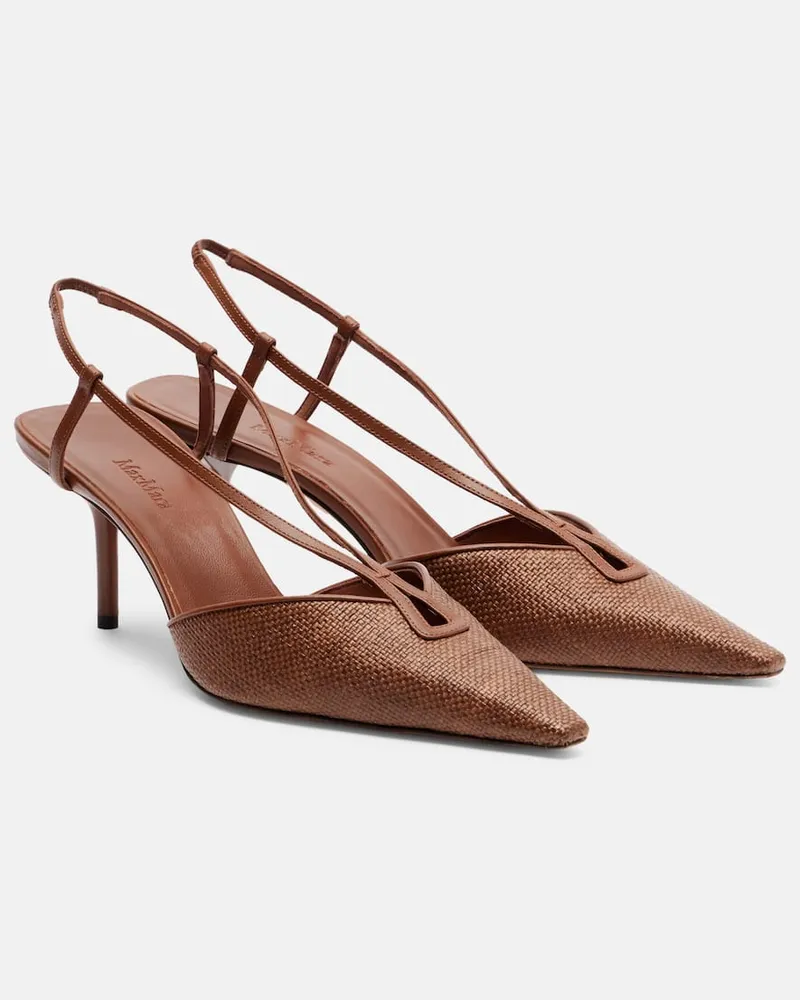 Max Mara Pumps slingback con pelle Marrone