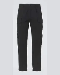 C.P. Company Pantaloni cargo in cotone Nero