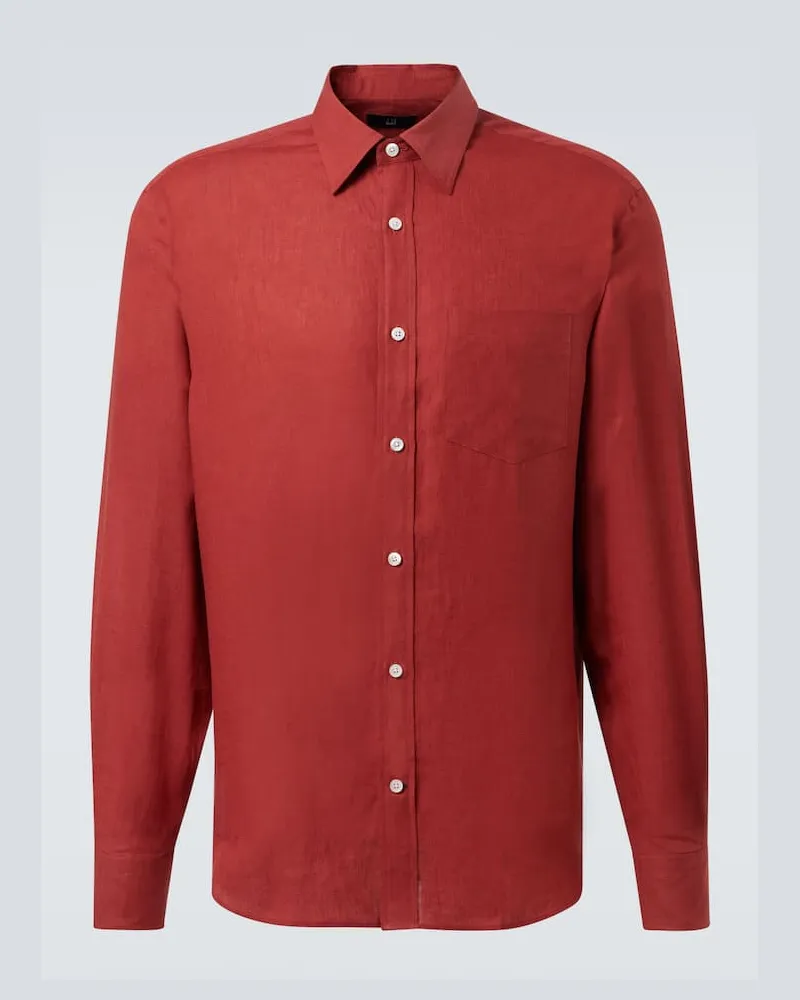 Dunhill Camicia in lino Rosso