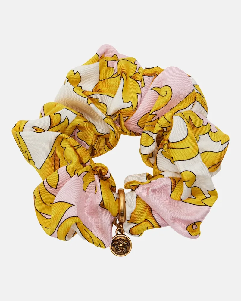 Versace Scrunchie Medusa in seta Rosa