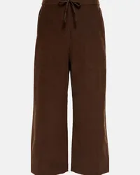 Max Mara Pantaloni Segale in cotone a coste Marrone