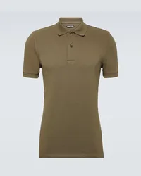 Tom Ford Polo in cotone piqué Verde