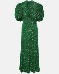 ROTATE Birger Christensen Abito lungo con paillettes Verde