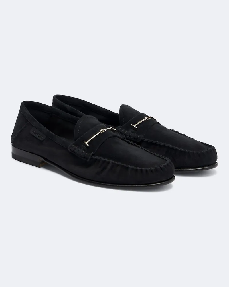 Tom Ford Mocassini penny in suede Nero
