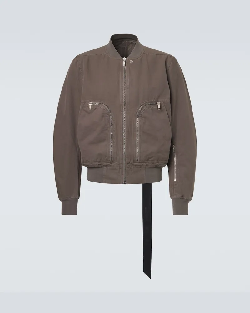Rick Owens Bomber in cotone Grigio