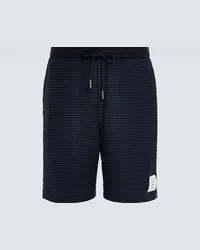 Thom Browne Shorts in misto cotone Blu