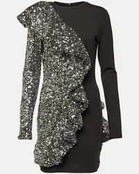 ROTATE Birger Christensen Miniabito con paillettes Nero