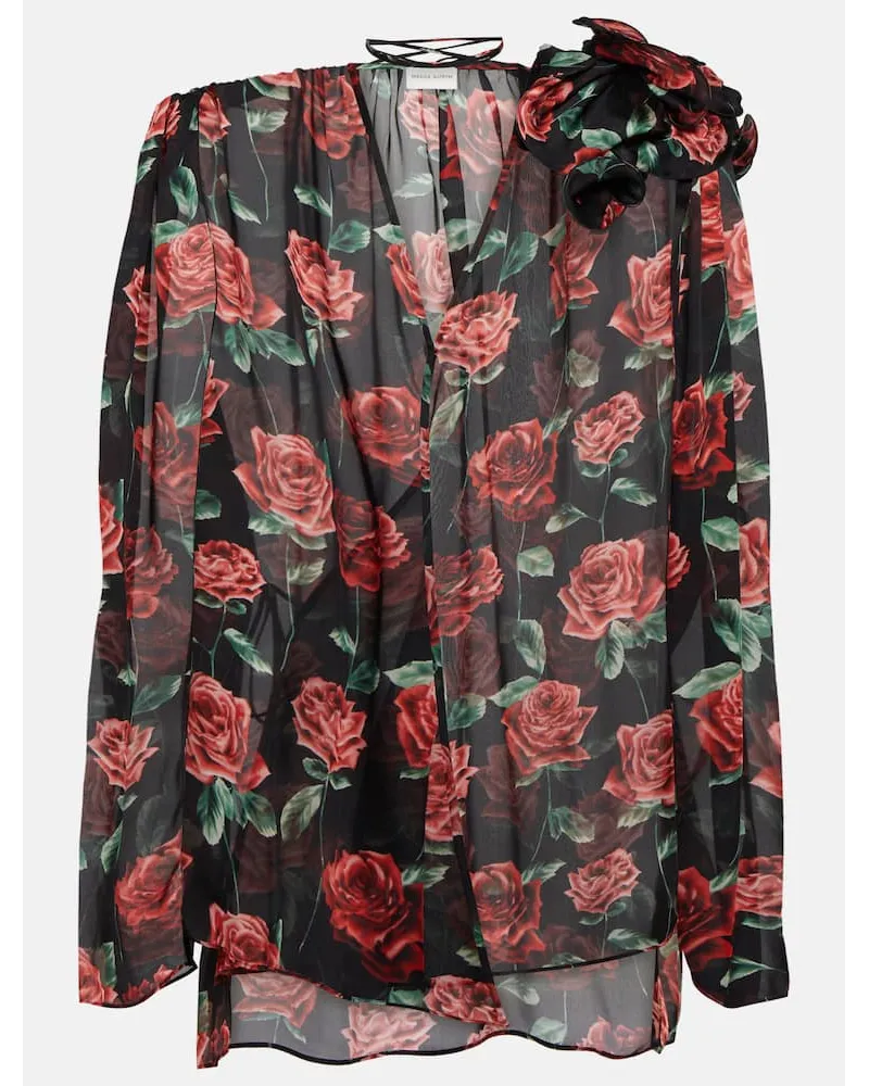 Magda Butrym Blusa in seta con stampa Multicolore