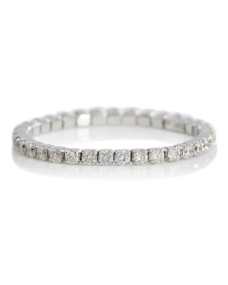 SHAY Anello Single Thread in oro bianco 18kt con diamanti Argento