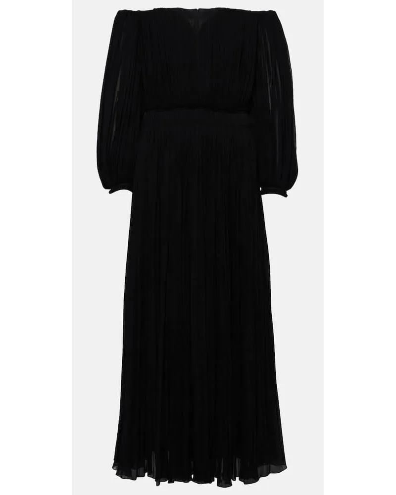 Chloé ChloÃ© Abito midi in lana vergine Nero