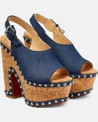 Christian Louboutin Sandali Super Joan con platform Blu