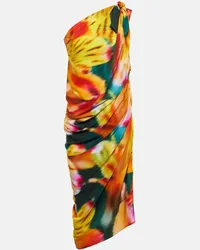 Dries van Noten Abito midi monospalla Multicolore