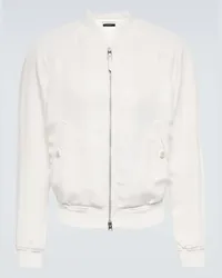 Tom Ford Bomber in seta Bianco