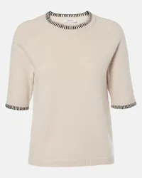 Max Mara Top Apollo in lana e cashmere Bianco