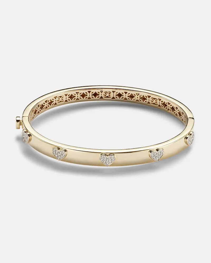 Sydney Evan Bracciale Heart in oro 14kt con diamanti Oro