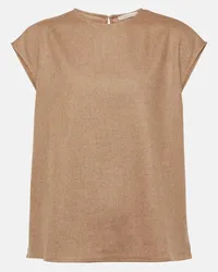 ASCENO Top in lana e cashmere Beige