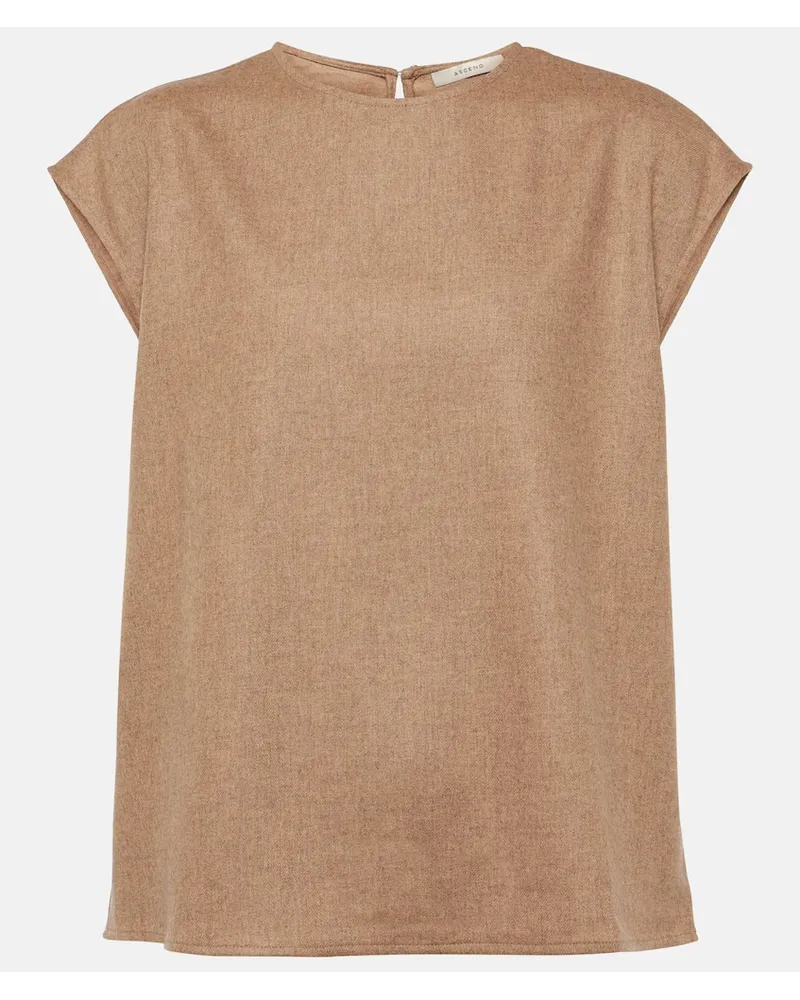 ASCENO Top in lana e cashmere Beige