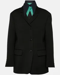 Prada Blazer in gabardine di lana Nero