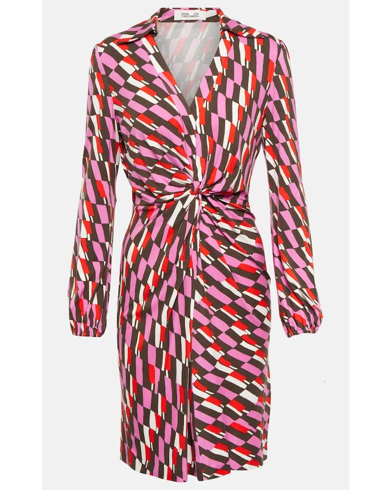 Diane von Furstenberg Miniabito a portafoglio con stampa Multicolore