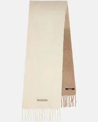 Jacquemus Sciarpa L’écharpe Moisson in misto alpaca Beige