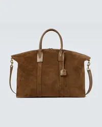 Saint Laurent Borsa da viaggio Giant in suede Marrone