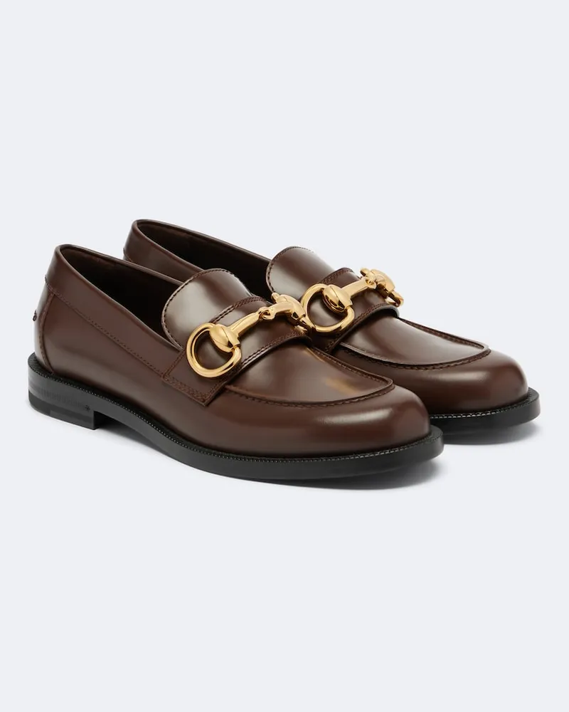Gucci Mocassini Boulevard Horsebit in pelle Marrone