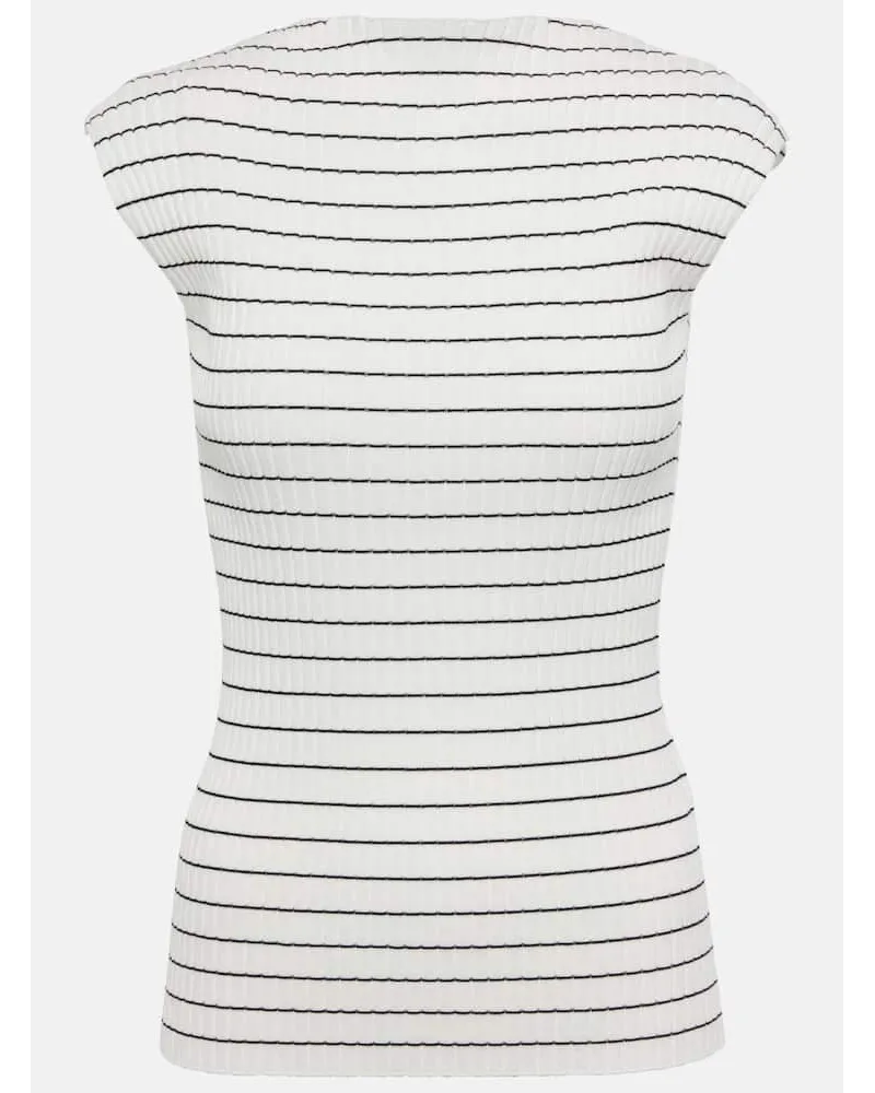SPORTMAX Top Hans in cotone a righe Bianco