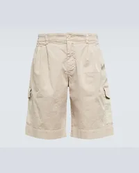 Dolce & Gabbana Shorts cargo in canvas di cotone Beige