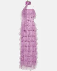 Rodarte Abito lungo in tulle Viola