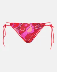 Emilio Pucci Slip bikini con stampa Rosso