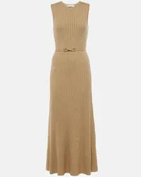 Gabriela Hearst Abito midi in lana e cashmere Beige