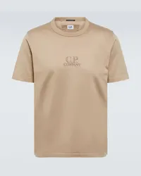 C.P. Company T-shirt in cotone con logo Beige