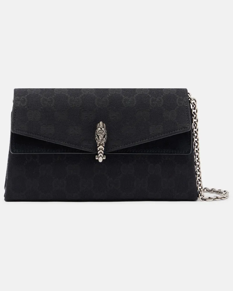 Gucci Borsa a spalla Dionysus Small in canvas GG Nero