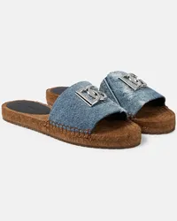 Dolce & Gabbana Sandali espadrillas DG in canvas Blu