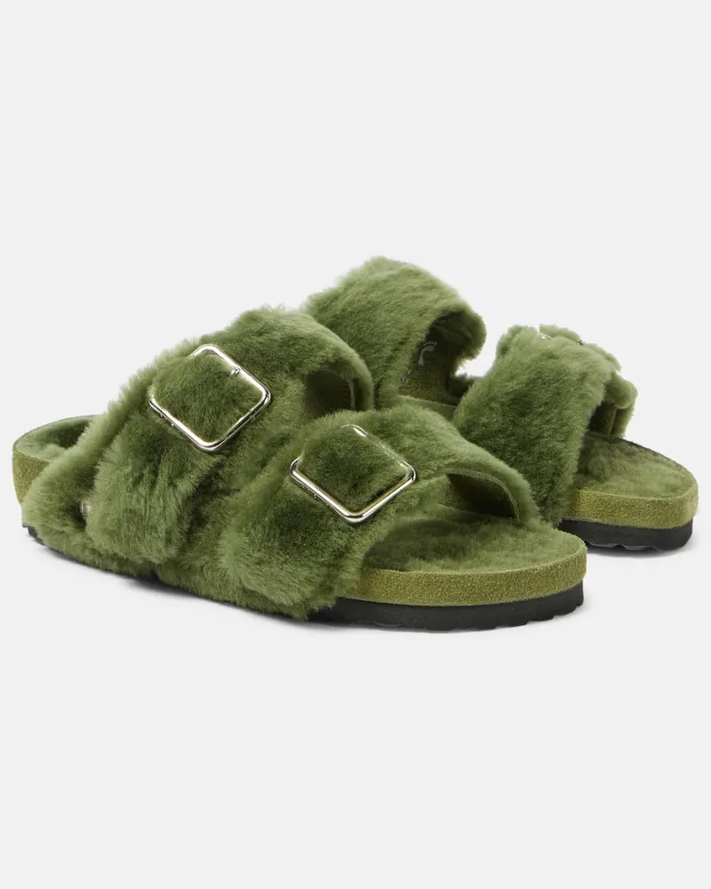 Birkenstock Sandali Arizona in shearling Verde