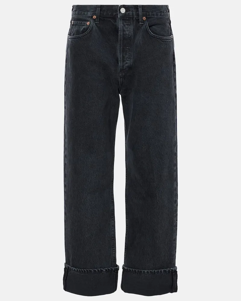 AGOLDE Jeans regular Fran Low Slung Nero