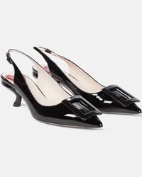 Roger Vivier Pumps slingback Virgule 55 in vernice Nero