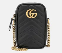 Gucci Borsa a tracolla GG Marmont Mini in pelle Nero