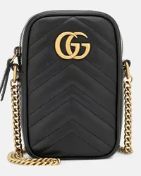 Gucci Borsa a tracolla GG Marmont Mini in pelle Nero