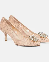 Dolce & Gabbana Pumps Bellucci in pizzo con cristalli Beige